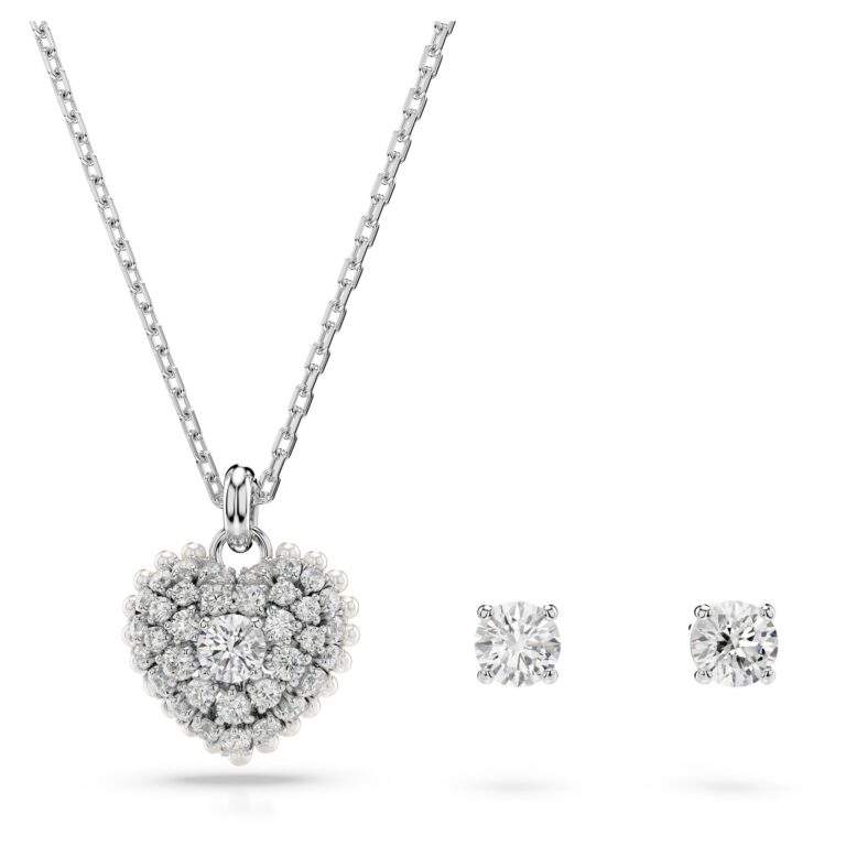 Top Picks: Swarovski Idllyia Necklace and Earring Set, Clear Heart-Shaped…