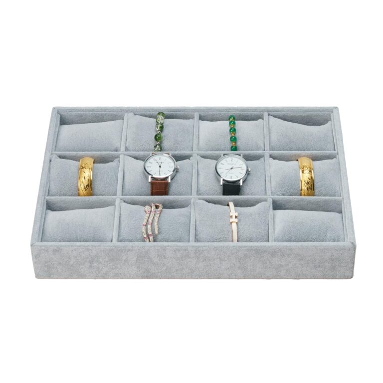 Review: Watch Jewelry Tray Organizer Bracelet Display Showcase 12 Grid…