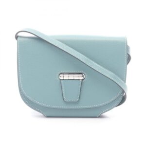HERMES Mini Convoyeur Shoulder Crossbody Bag R Evercolor leather Ciel SHW Used