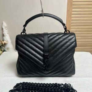 AUTHENTIC SAINT LAURENT BLACK MEDIUM COLLEGE BAG
