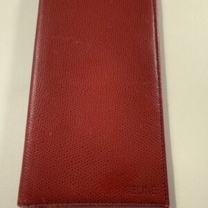 CELINE RED LEATHER PASSPORT PORTFOLIO/COA INCLUDED/PRELOVED!!