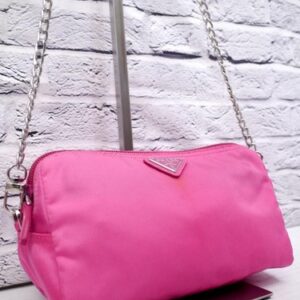 PRADA Nylon Shoulder Bag Auth Pink Women Italy 129087