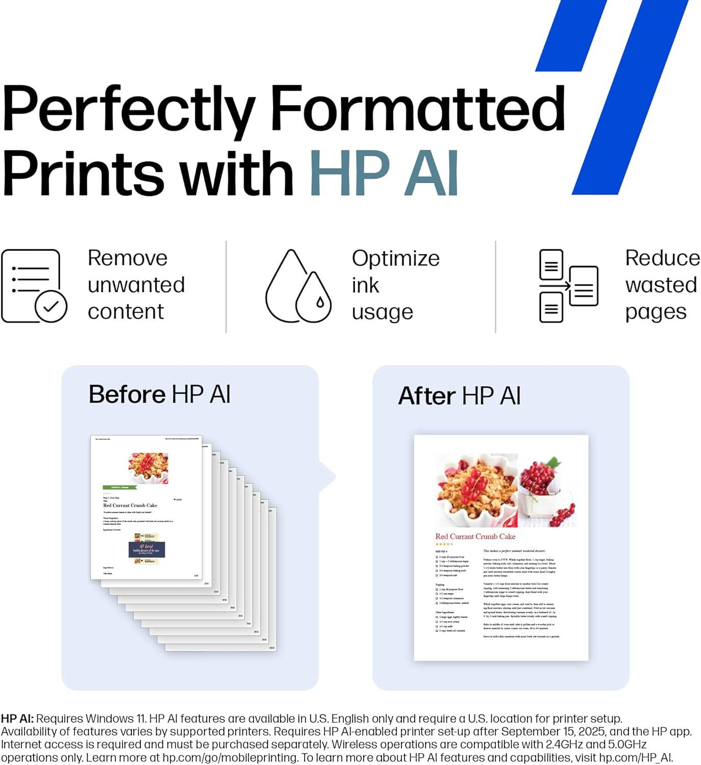 HP OfficeJet Pro 8125e Wireless All-in-One Color Printer, Instant Ink; Two-Sided Printing - Image 3