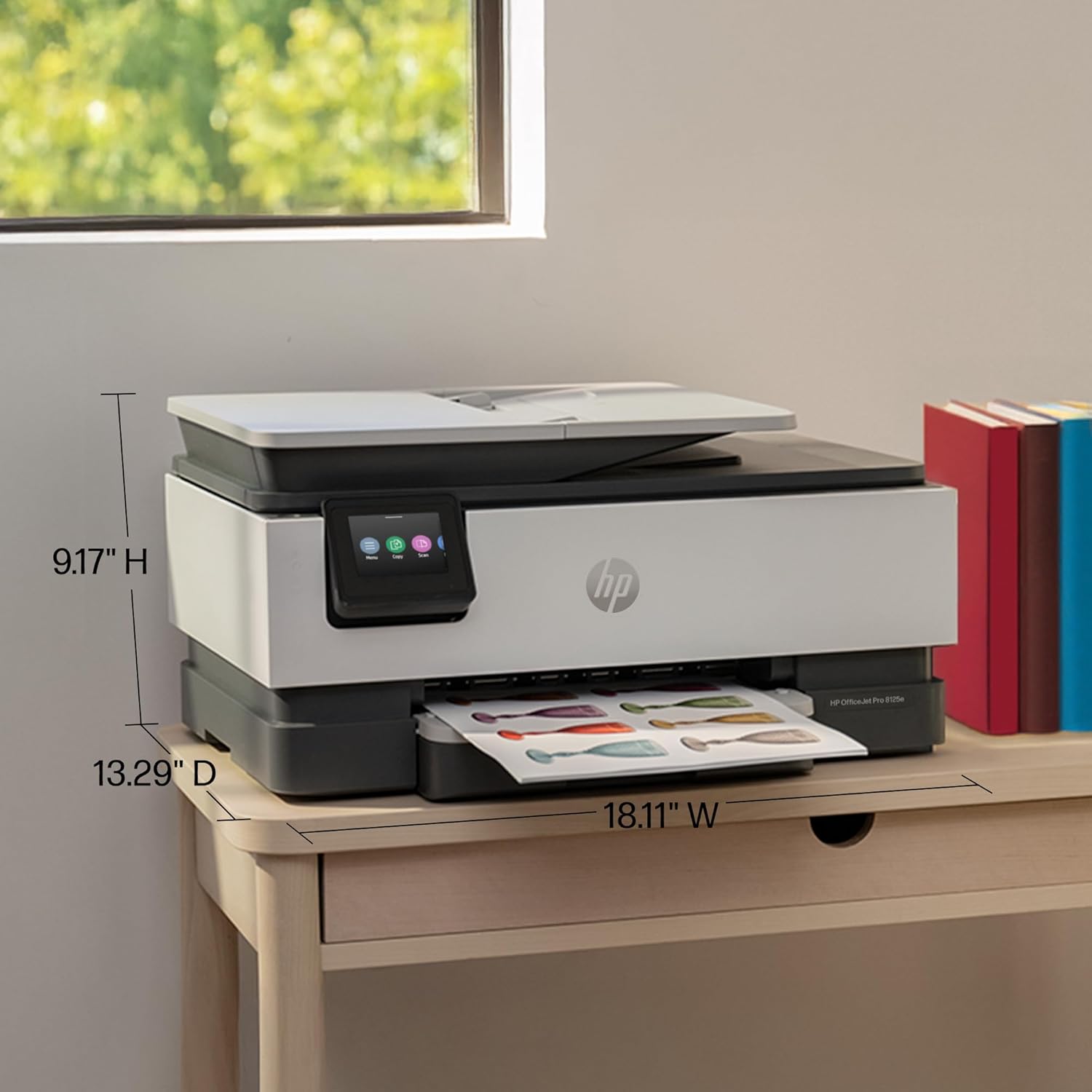 HP OfficeJet Pro 8125e Wireless All-in-One Color Printer, Instant Ink; Two-Sided Printing - Image 6