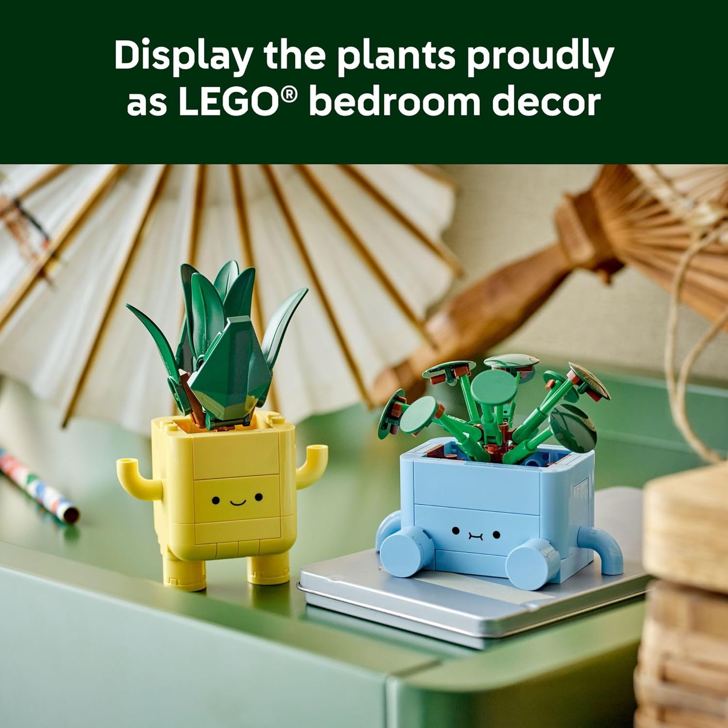 LEGO Botanicals Happy Plants Building Toy for Kids, Girls, and Boys 9+ - Playroom Decor for Desk or Shelf - Gift for Easter Basket - Artificial Indoor Plant for Play & Display - 10349 - Image 6