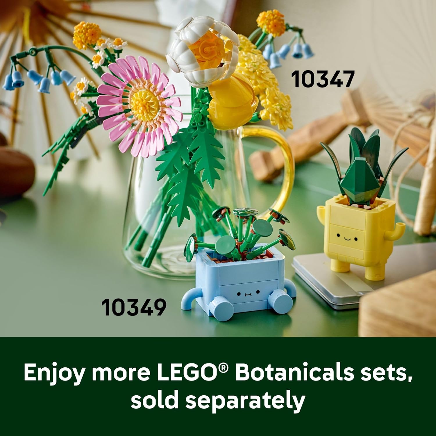 LEGO Botanicals Happy Plants Building Toy for Kids, Girls, and Boys 9+ - Playroom Decor for Desk or Shelf - Gift for Easter Basket - Artificial Indoor Plant for Play & Display - 10349 - Image 7