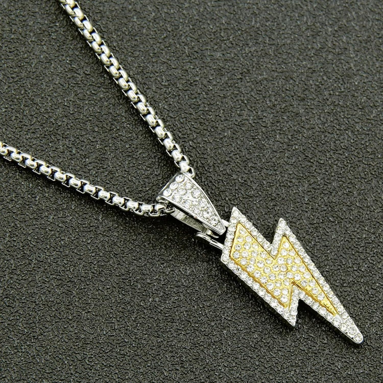 Lightning Bolt Pendant Necklace Hip Hop Inspired Jewelry for Men Cool Streetwear Chain Trendy Fashion Necklace Gift - Image 5