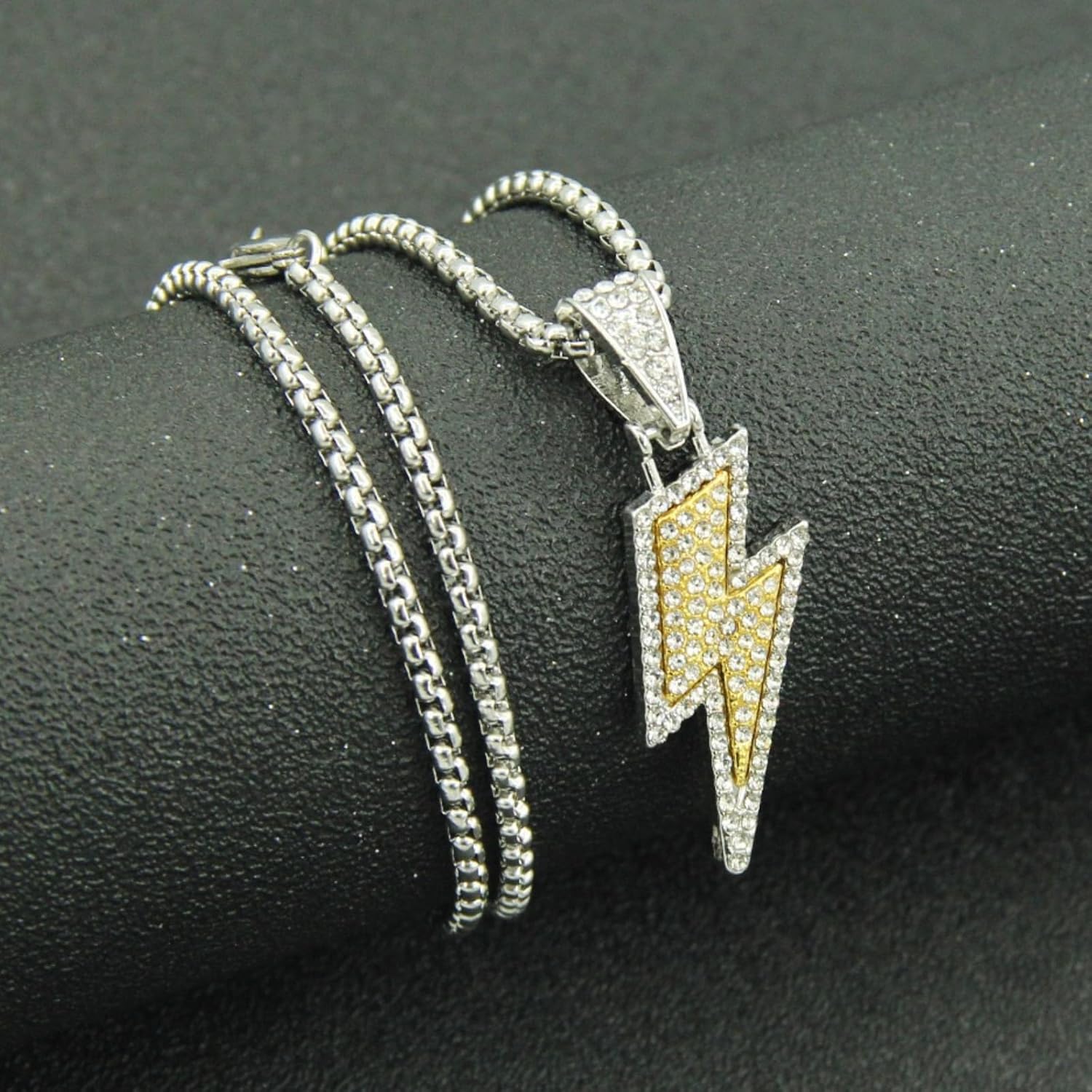 Lightning Bolt Pendant Necklace Hip Hop Inspired Jewelry for Men Cool Streetwear Chain Trendy Fashion Necklace Gift - Image 4
