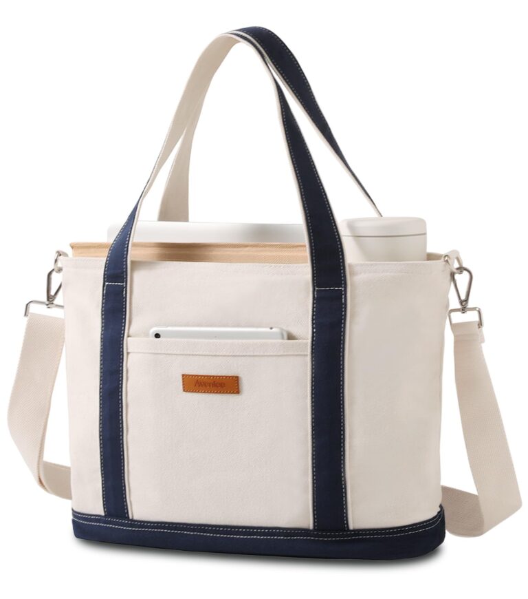 JQWSVE Canvas Tote Bags for Women Handbag Tote Purse with…