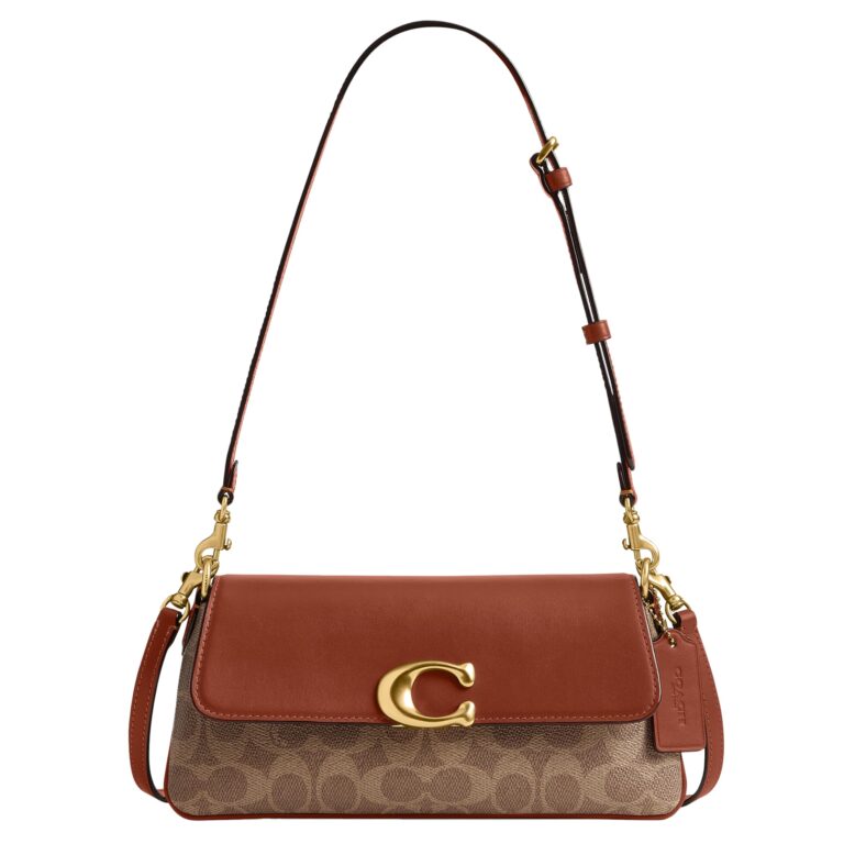 Coach Mini Jamie Camera Bag in Signature Canvas in Khaki/Saddle…