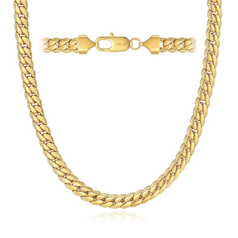 The Best Accessories: KRKC&CO Men’s Chain Necklace, 14K Gold Plated…