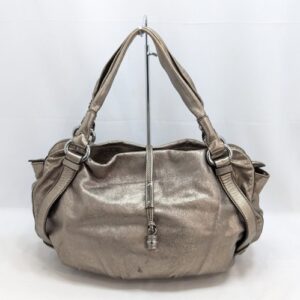 CELINE Bittersweet Leather Tote Hand Bag Champagne Gold Authentic