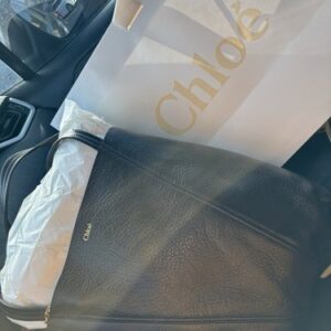 Chloe Spin Tote Bag In Grained Leather