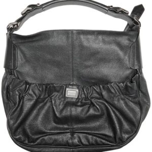 Burberry Black Pebbled Leather Hobo Shoulder Bag Zip Top Italy ITPELFAB12SCA
