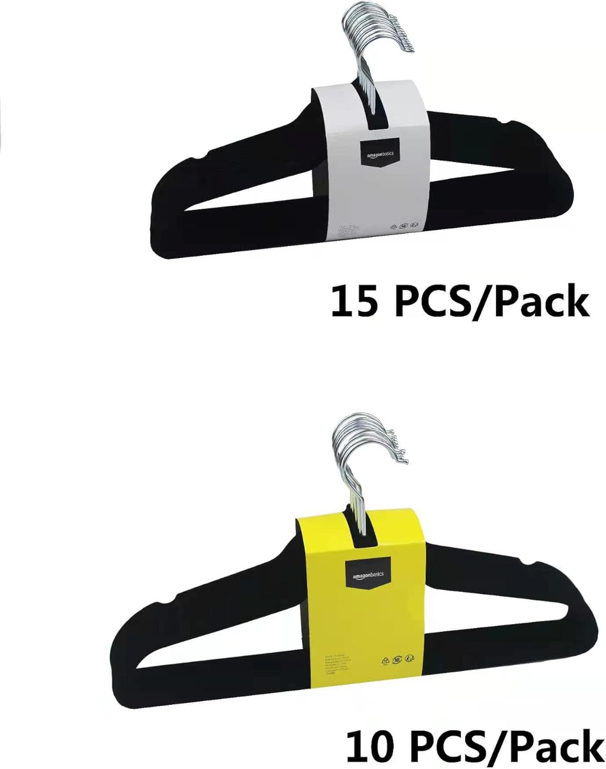 Amazon Basics Velvet Suit Hangers - 50-Pack, Black - Image 5