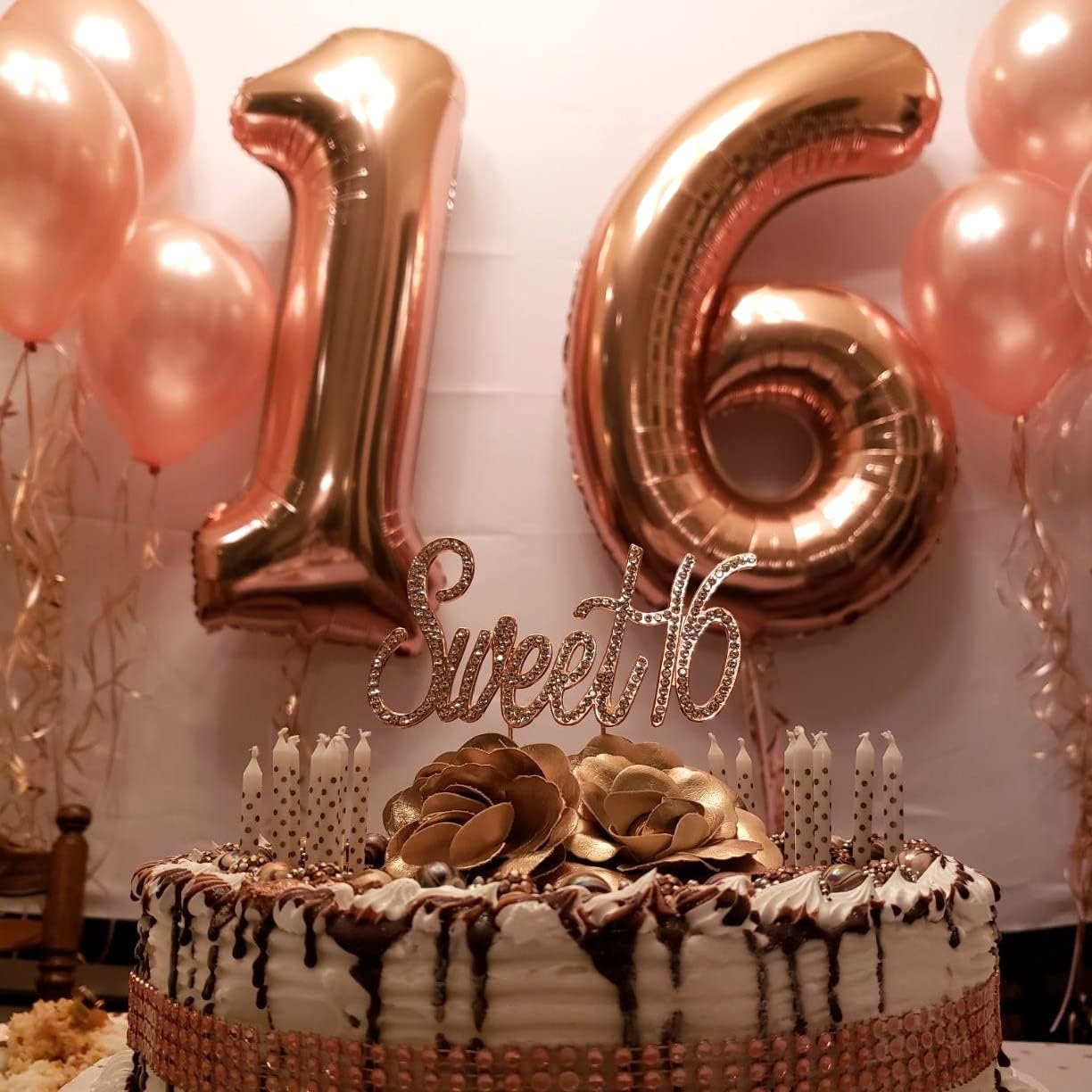 Rose Gold Foil Balloon Number 1, 101 cm XXL Number Balloon 1 for Children Numbers Balloon 1st Birthday Balloon 1 for Girls 1 Year Birthday Decoration Woman Anniversary Engagement Party Decoration, - Image 8