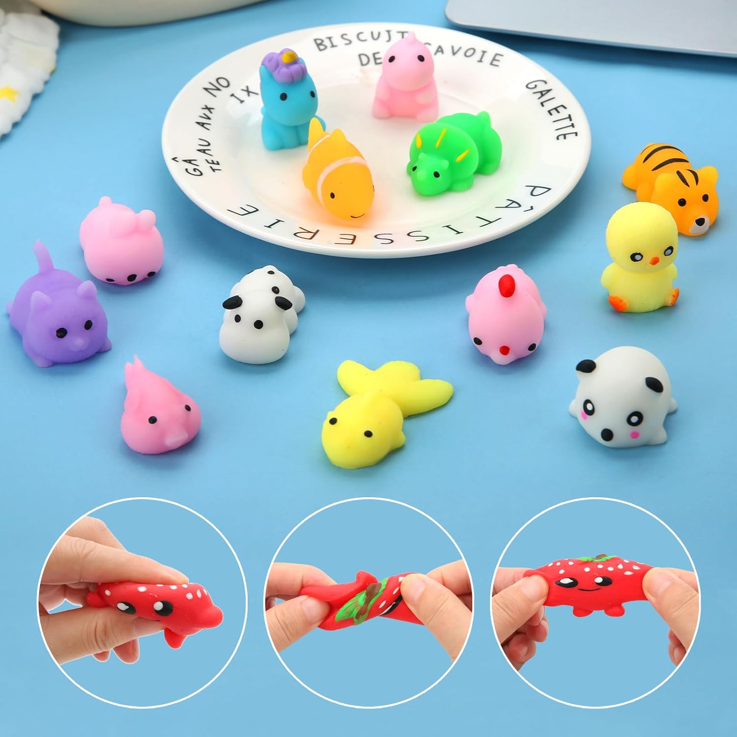 30 Pack Squishy Toys, Kawaii Squishies Party Favors for Kids 4-8 8-12 Treasure Box Toys for Classroom Birthday Xmas Gifts Goodie Bag Mini Animals Mochi Squishy Stress Relief Sensory Toy Random - Image 5
