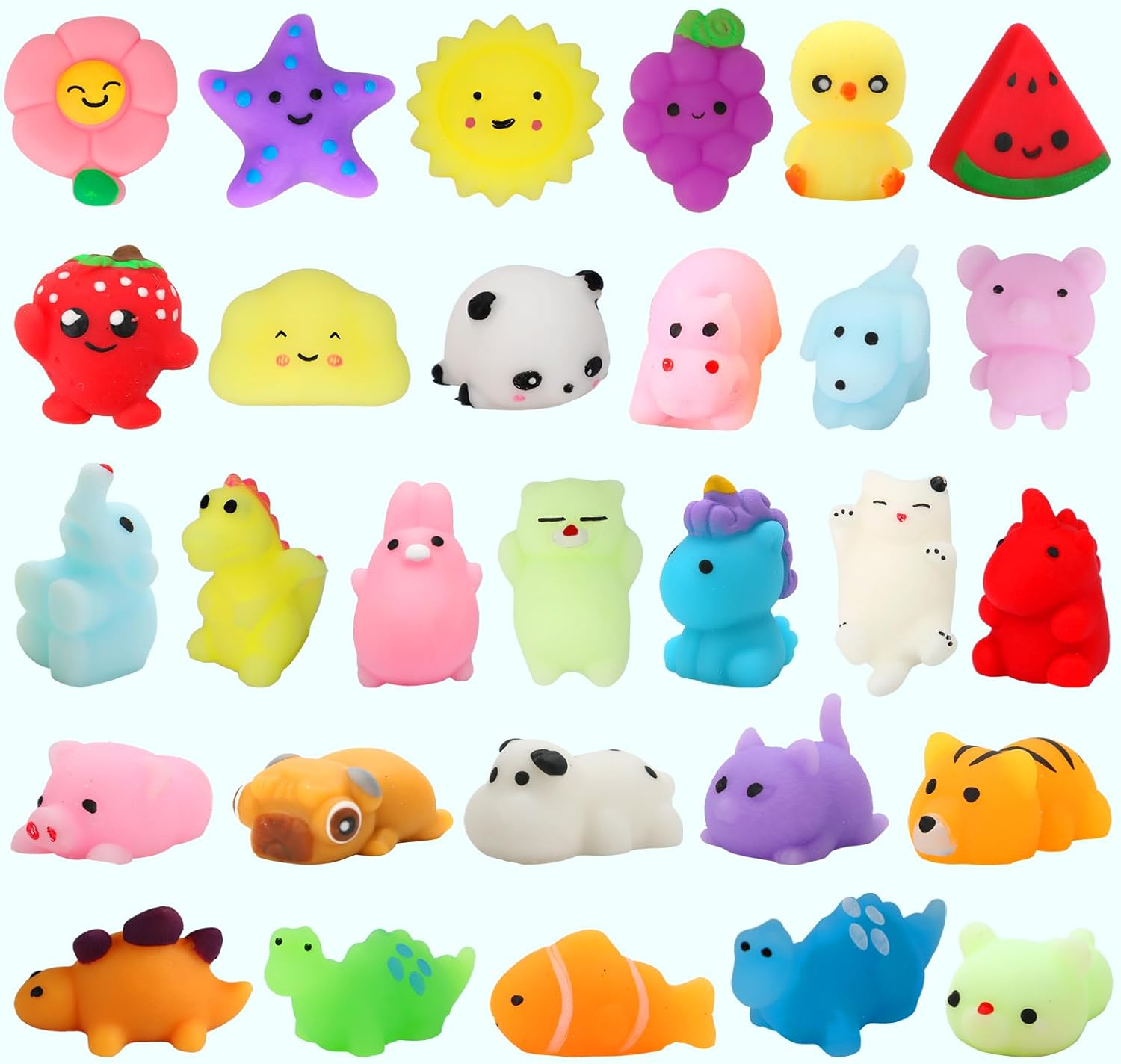30 Pack Squishy Toys, Kawaii Squishies Party Favors for Kids 4-8 8-12 Treasure Box Toys for Classroom Birthday Xmas Gifts Goodie Bag Mini Animals Mochi Squishy Stress Relief Sensory Toy Random - Image 8