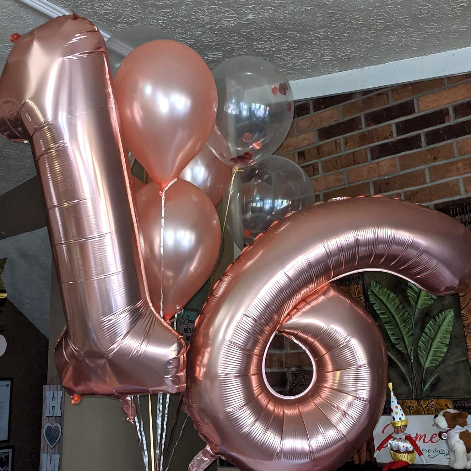Rose Gold Foil Balloon Number 1, 101 cm XXL Number Balloon 1 for Children Numbers Balloon 1st Birthday Balloon 1 for Girls 1 Year Birthday Decoration Woman Anniversary Engagement Party Decoration, - Image 5