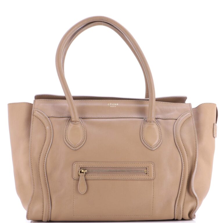 CELINE [Rank A] Horse Carriage Shoulder Bag Purse Leather Dark…