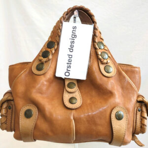 Chloe Silverado Tote Handbag Shoulder Bag Brown Leather Auth Italy w/DustBag