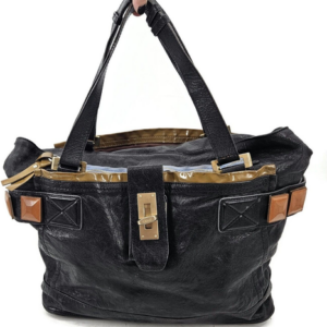 Chloe Audra Black Leather Purse Handbag Purse Shoulder Bag