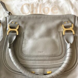 Chloe Marcie Medium Leather Gray