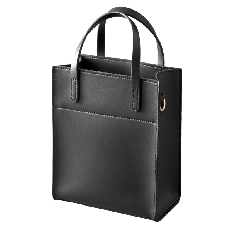 CELINE Luggage Mini Shopper Tote Bag Linen Leather Beige Black………………