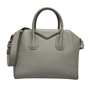 GIVENCHY Antigona Small Gray Leather Shoulder Bag