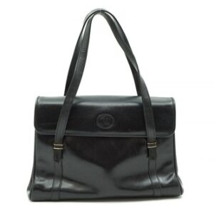 Gucci Vintage Shoulder Bag Tote Interlocking GG 000 46 4857 Logo Leather Black G
