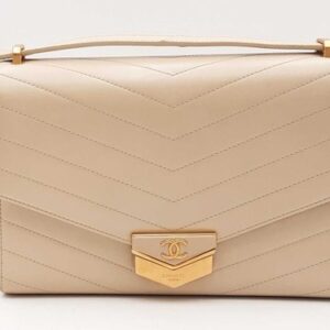 Chanel Medal Envelope Flap Bag Calfskin Beige Aa0725owzxsa