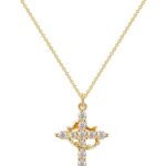 Tewiky Christian Gift Stocking Stuffers Cross Necklace for women-Dainty 14k Gold Plated/Silver Plated Pendant Necklaces Simple Cute Tiny Necklace Jewelry for Women