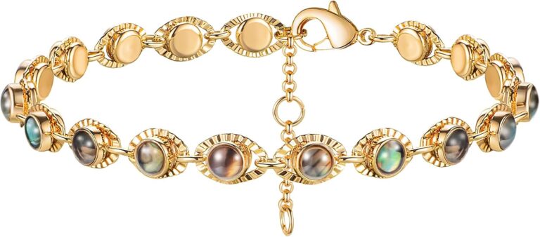 MEVECCO Bracelet for Women 14K Gold Plated Dainty Chain Simple Jewelry Cute Handmade Minimalist for Her