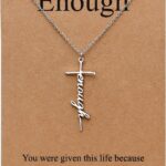 Lcherry Faith Cross Pendant Necklace for Women Religious Christian Jewelry Mother’s Day Gifts for Women