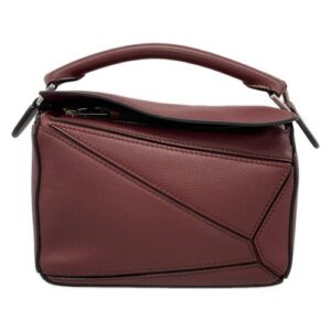 LOEWE Puzzle Bag Mini Bordeaux Classic Calf Handbag