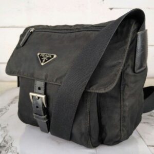 PRADA Nylon Shoulder Bag Auth Black Women Italy 132778
