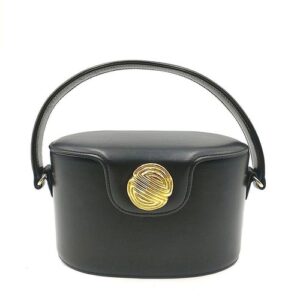 Givenchy Black Leather Vanity Bag with Gold Hardware Authentic Rare