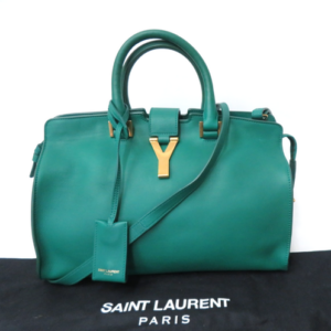 Authentic YSL SAINT LAURENT Petit Cabass Leather 2Way Shoulder Handbag I#52911