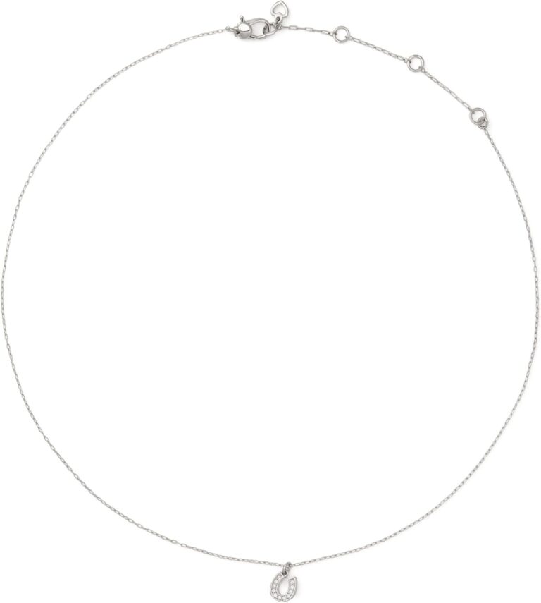 Kate Spade New York Womens, Lucky You Pendant, Clear/Silver, One size