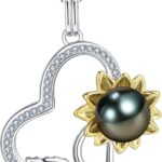 NONNYL Gifts for Women Wife-Tahitian Black Pearl-Necklace-Gift for Wife Wedding Birthday Anniversary Jewelry-Mom Girlfriend Her Mothers Day Gifts for Mom Women Valentines Day Christmas Day Gifts