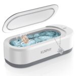 KUNPHY Upgraded Ultrasonic Jewelry Cleaner with 350ml Capacity, 46KHZ Ultrasonic Cleaner with One-Touch Operation, Sonic Cleaner Idea for Jewelry, Glasses, Rings, Watches, Earrings, Necklaces