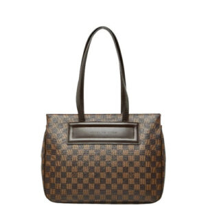 Louis Vuitton Damier Parioli Pm Handbag Tote Bag N51123 Brown Pvc Leather Ladies
