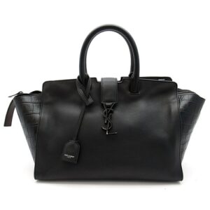 YVES SAINT LAURENT Downtown Cabas handbag 436832 leather Handbag black USED