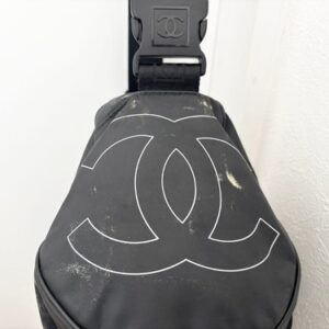 CHANEL Sport Line Boston Shoulder Bag Black Coco Logo Mark 43cm x 28cm x 19cm