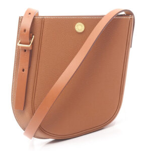 Hermes 21 Shoulder Bag Brown Leather #RCB2966