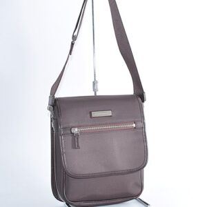 Burberry Nova Check Shoulder Bag Silver logo Plate Brown Used Authentic 12962