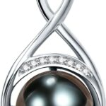 NONNYL Gifts for Women Mom-Wedding-Anniversary-Wife-Jewelry-Tahitian -Black-Pearl-Necklace for Women Birthday for Womens Her Girlfriend Valentines Day Mothers Day Christmas Gifts for Wife Mom