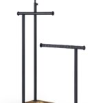 SRIWATANA Jewelry Organizer Stand, Extra Tall Necklace Holder Jewelry Holder (Carbonized Black & Black)