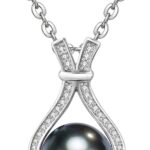 Gifts for Wife Birthday Wedding Anniversary-Black Tahitian Pearl Necklaces-Mothers Day Gifts for Wife Women Jewelry Gifts, Birthday Christmas Day Gifts Valentine’s Day for Her