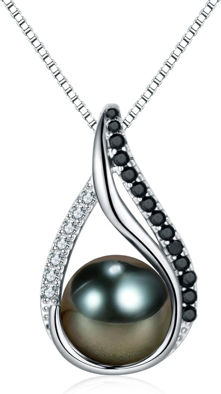 Gifts for Women-Wife- Real Tahitian-Pearl-Necklace, Birthday Anniversary Valentines Gifts For Her Wife Christmas – Mother’s Day Gift for Mom – Companion Necklace For Women Luxury Fine Jewelry